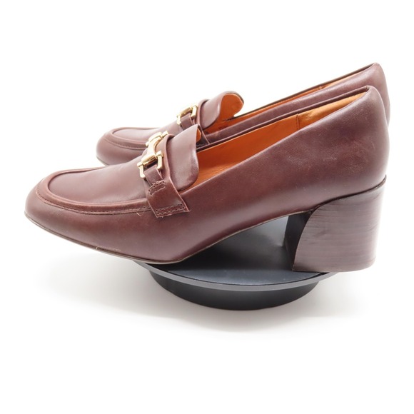 Sofft Shoes Womens Size 8 Brown Leather Loafer Block Heel Horsebit Comfort - Picture 5 of 11